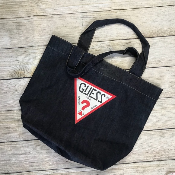 vintage guess tote bag